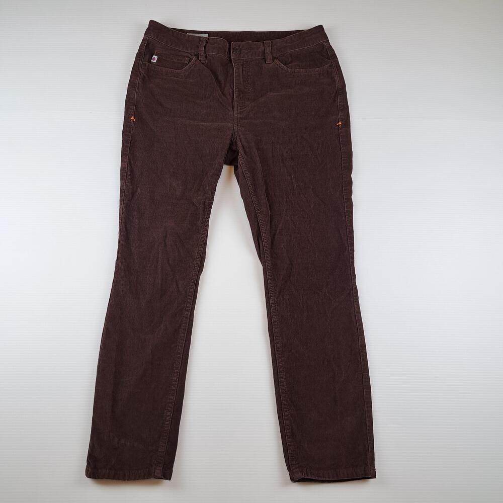 Stio Corduroy Pants Womens 10 Short Brown Chino 5-Pocket Straight Leg Casual